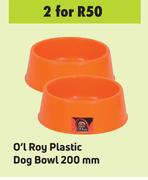 Ol'Roy Plastic Dog Bowl 200mm-For 2