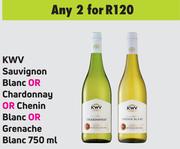 KWV Sauvignon Blanc Or Chardonnay Or Chenin Blanc Or Grenache Blanc-For Any 2 x 750ml