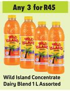 Wild Island Concentrate Dairy Blend Assorted-For Any 3 x 1L