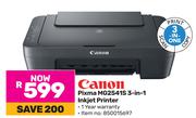 Canon Pixma MG2541S 3 In 1 Inkjet Printer