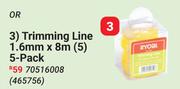 Ryobi Trimming Line 1.6mm x 8m (5) 5-Pack