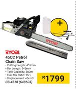 Ryobi 45cc Petrol Chain Saw CS-4518