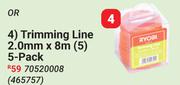 Ryobi Trimming Line 2.0mm x 8m (5) 5-Pack