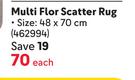 Multi Flor Scatter Rug-Each