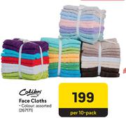 Colibri Face Cloths-Per 10 Pack