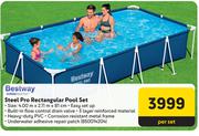 Bestway Rectangular Steel Pro Pool Set-Per Set