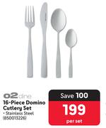 O2 Dine 16 Piece Domino Cutlery Set-Per Set