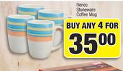 Renco Stoneware Coffee Mug-For 4
