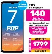 Tecno Pop 7 Smartphone-On Red Flexi 140