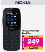 Nokia 105 AE Charcoal Dual Sim-Each