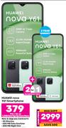 2 x Huawei Nova Y61 Smartphone-On 1.2GB Red Top Up Core More