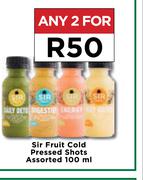 Sir Fruit Cold Pressed Shots Assorted-For Any 2 x 100ml