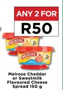 Melrose Cheddar Or Sweetmilk Flavoured Cheese Spread-For 2 x 150g