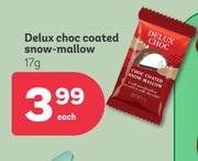 Delux Choc Coated Snow Mallow-17g Each