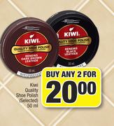 Kiwi Quality Shoe Polish (Selected)-For Any 2 x 50ml