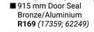 Dortello 915mm Door Seal (Bronze /Aluminium) 17359, 62249