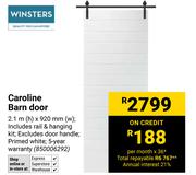 Winster Caroline Barn Door 850006292-2.1m(h)  X 920mm(w)