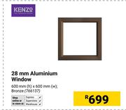 Kenzo 28mm Aluminium Window 766137-600mm(h) X 600mm(w)