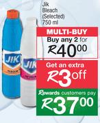 Jik Bleach (Selected)-For Any 2 x 750ml