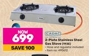 Cadac 2 Plate Stainless Steel Gas Stove 193E