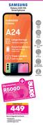 Samsung Galaxy A24 4G Smartphone-On 1.2GB Red Top Up Core More Data