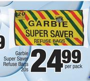 Garbie Super Saver Refuse Bags-20s Per Pack