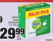Dettol Soap-3 x 150g Per Pack