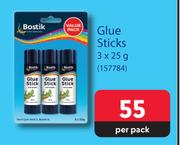 Bostik Glue Sticks-3 x 25g Per Pack