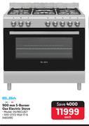 Elba 900mm 5 Burner Gas Electric Stove 04/96CL827