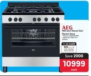 AEG 900mm 5 Burner Gas/Electric Stove CKB901A4BM
