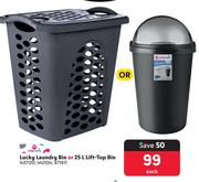 Miss Molly Lucky Laundry Bin Or 25L Lift Top Bin-Each