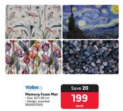 Waltex Memory Foam Mat-Each