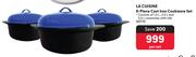 La Cuisine 6 Piece Cast Iron Cookware Set-Per Set