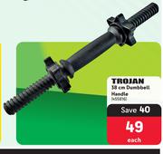 Trojan 38cm Dumbbell Handle-Each