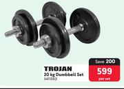Trojan 20Kg Dumbbell Set-Per Set