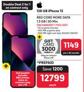 2 x Apple iPhone 13 128GB-On 1.3GB Red Core More Data