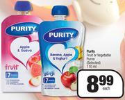 Purity Fruit Or Vegetable Puree (Selected)-110ml Each
