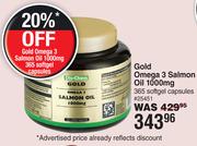 Dis-Chem Gold Omega 3 Salmon Oil 1000mg 365 Softgel Capsules