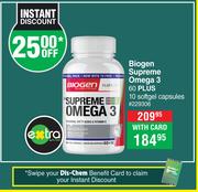 Biogen Supreme Omega 3 60 Plus 10 Softgel Capsules