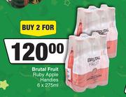 Brutal Fruit Ruby Apple Handies-For 2 x 6 x 275ml