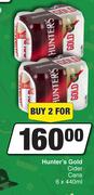 Hunter's Gold Cider Cans-For 2 x 6 x 440ml