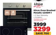 Univa 60cm Oven Brushed Metallic U246M-1