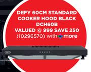 Defy 60cm Standard Cooker Hood Black DCH60B