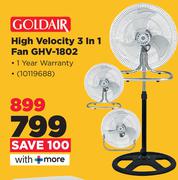 Goldair High Velocity 3 In 1 Fan GHV-1802