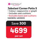 Contour Jabulani Corner Patio Set 460655, 460653-Per Set