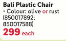 Contour Bali Plastic Chair 850017892, 850017588-Each