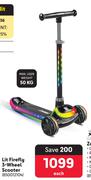 Lit Firefly 3-Wheel Scooter 850012104-Each