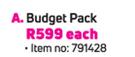 Cadac Budget Pack-Each