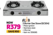 Alva 2 Burner Gas Stove GCS04