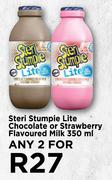 Steri Stumpie Lite Chocolate Or Strawberry Flavoured Milk-For Any 2 x 350ml